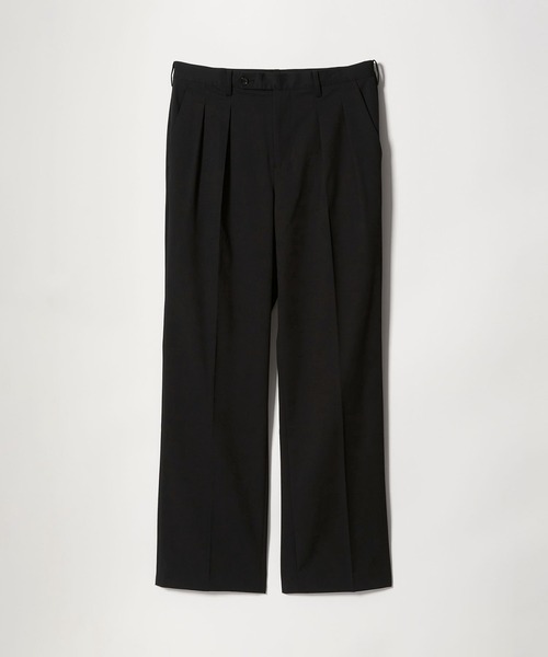 info. BEAUTY&YOUTH(インフォビューティアンドユース)の「【マルチサイズ】ルーズ タック テーラード パンツ(スラックス・メンズ・ブラック×ホワイト/チャコールグレー/ブラック/ネイビー×ホワイト/グレー系その他2/ネイビー・マルチサイズ)」の2枚目の写真