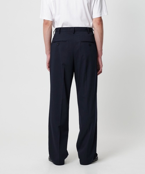 info. BEAUTY&YOUTH(インフォビューティアンドユース)の「【マルチサイズ】ルーズ タック テーラード パンツ(スラックス・メンズ・ブラック×ホワイト/チャコールグレー/ブラック/ネイビー×ホワイト/グレー系その他2/ネイビー・マルチサイズ)」の9枚目の写真