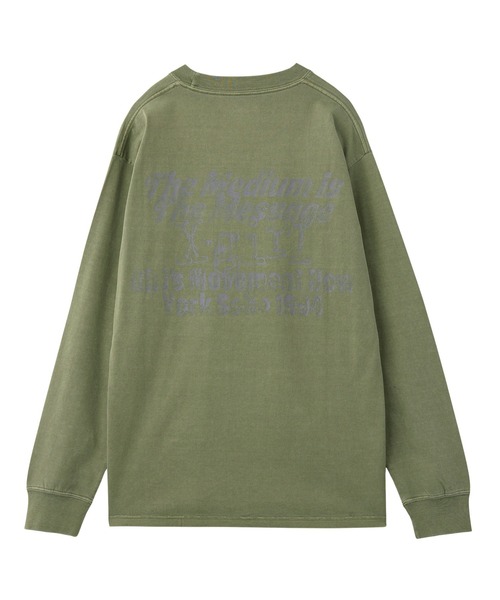X-girl(エックスガール)の「GRUNGE LOGO FADED L/S TEE(Tシャツ/カットソー・レディース・ブラック/オリーブ・S/M/L/XL)」の5枚目の写真