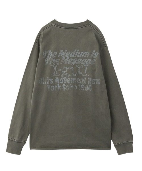 X-girl(エックスガール)の「GRUNGE LOGO FADED L/S TEE(Tシャツ/カットソー・レディース・ブラック/オリーブ・S/M/L/XL)」の7枚目の写真