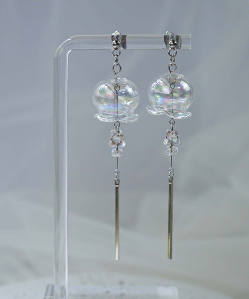 CERCA(チェルカ)の「jolie minette/ふわりオーロラ風鈴ピアス/金属アレルギー対応(ピアス(両耳用)・レディース・シルバー/ゴールド・FREE)」の12枚目の写真