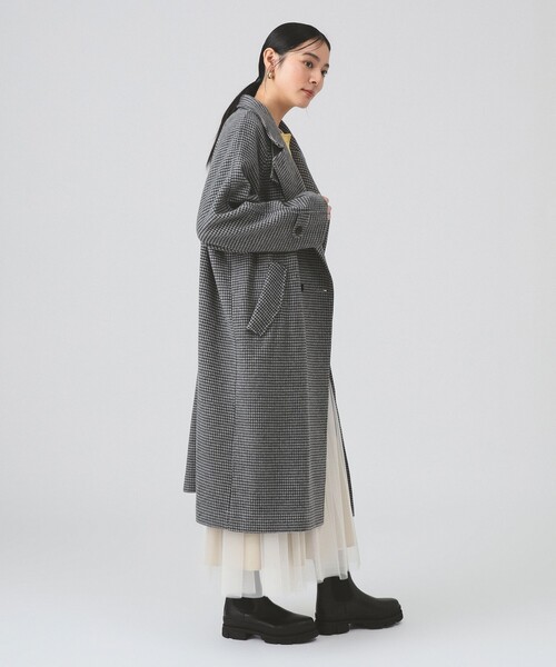 Ray BEAMS（レイビームス）の「スタンドカラー ダブル コート（ステンカラーコート・レディース・シルバー/ダークブラウン/ブラック/ホワイト系その他6・1/0）」の22枚目の写真