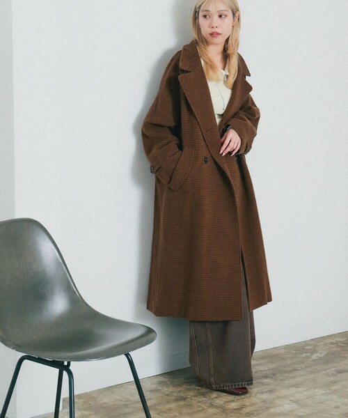 セール】スタンドカラー ダブル コート（ステンカラーコート）｜Ray