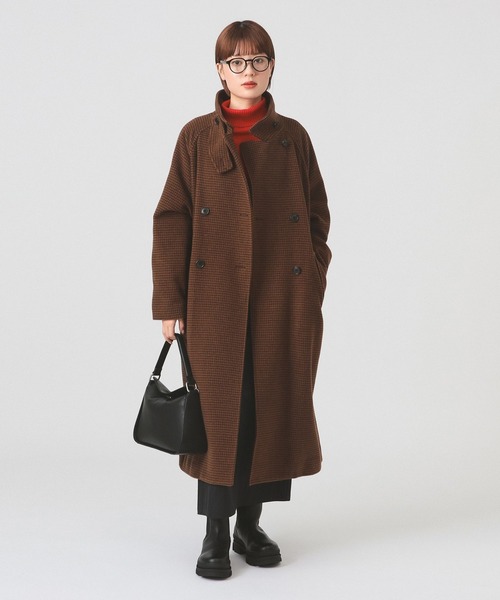 【年内限定】Ray BEAMS スタンドカラー ダブル ロングコート セール】スタンドカラー ダブル コート（ステンカラーコート）｜Ray