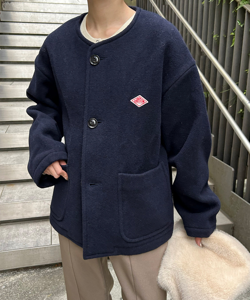 DANTON/ダントン COLLARLESS JACKET DT-A0013