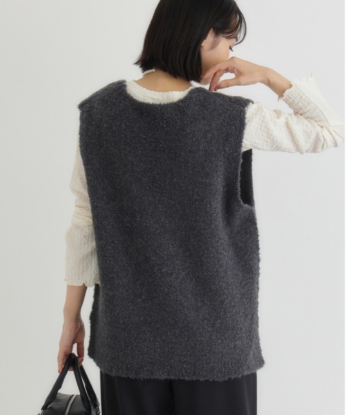 セール】【HONEYSUCKLE ROSE】ブークレニットベスト（ニット/セーター