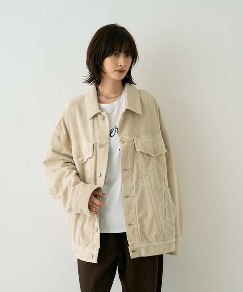 AGOLDE（エーゴールドイー）の「【AGOLDE/エーゴールドイー】REWORKED　WAYNE JACKET リワークド・ウェインデニムジャケット/ライスグラス（デニムジャケット・レディース・アイボリー・フリー）」の4枚目の写真