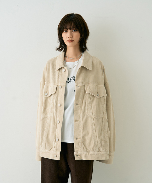 AGOLDE（エーゴールドイー）の「【AGOLDE/エーゴールドイー】REWORKED　WAYNE JACKET リワークド・ウェインデニムジャケット/ライスグラス（デニムジャケット・レディース・アイボリー・フリー）」の5枚目の写真