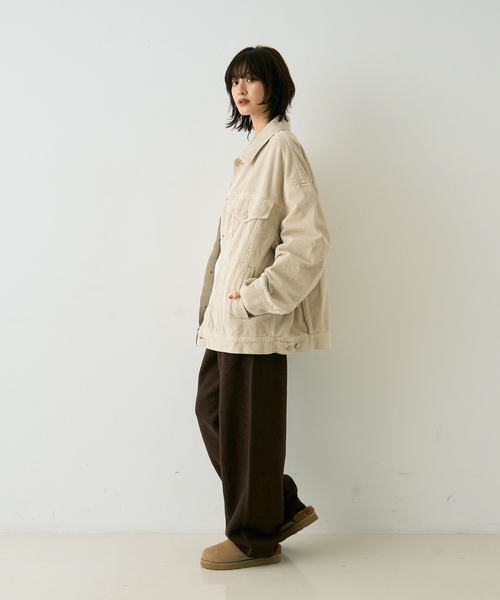 AGOLDE（エーゴールドイー）の「【AGOLDE/エーゴールドイー】REWORKED　WAYNE JACKET リワークド・ウェインデニムジャケット/ライスグラス（デニムジャケット・レディース・アイボリー・フリー）」の12枚目の写真