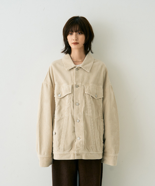 AGOLDE（エーゴールドイー）の「【AGOLDE/エーゴールドイー】REWORKED　WAYNE JACKET リワークド・ウェインデニムジャケット/ライスグラス（デニムジャケット・レディース・アイボリー・フリー）」の16枚目の写真