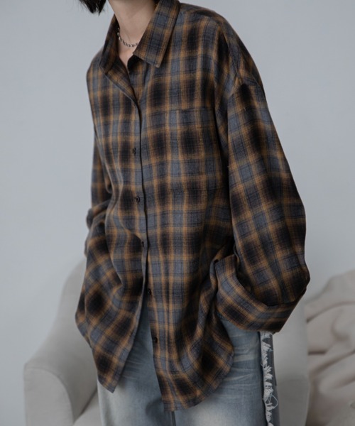 VACANCY（ヴァカンシー）の「ワイドスリーブオーバーシャツ（シャツ/ブラウス・レディース・ホワイト/グレー/ブラック・FREE）」の3枚目の写真