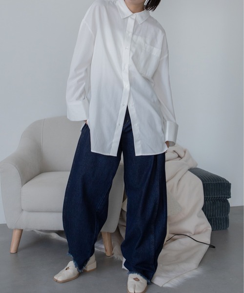 VACANCY（ヴァカンシー）の「ワイドスリーブオーバーシャツ（シャツ/ブラウス・レディース・ホワイト/グレー/ブラック・FREE）」の15枚目の写真