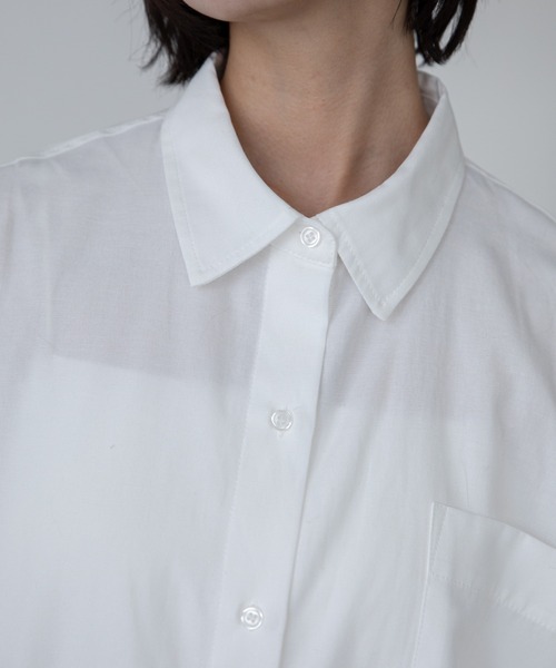 VACANCY（ヴァカンシー）の「ワイドスリーブオーバーシャツ（シャツ/ブラウス・レディース・ホワイト/グレー/ブラック・FREE）」の14枚目の写真