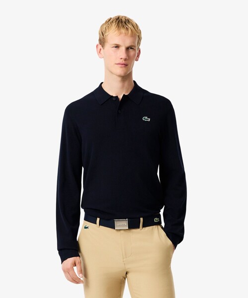 LACOSTE(ラコステ)の「ミニマルゴルフポロニットシャツ(ニット/セーター・メンズ・ネイビー/ホワイト・5/4/3)」の2枚目の写真