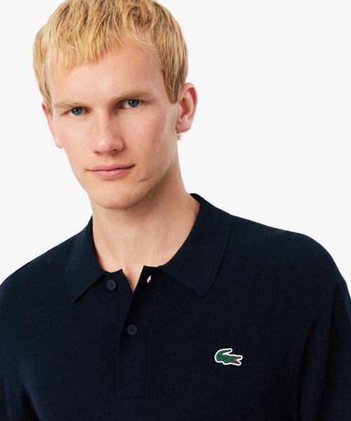 LACOSTE(ラコステ)の「ミニマルゴルフポロニットシャツ(ニット/セーター・メンズ・ネイビー/ホワイト・5/4/3)」の11枚目の写真
