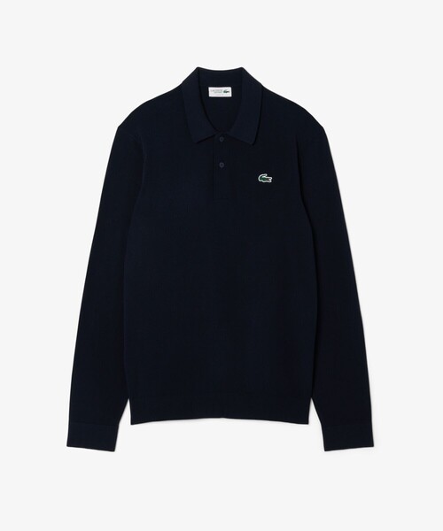 LACOSTE(ラコステ)の「ミニマルゴルフポロニットシャツ(ニット/セーター・メンズ・ネイビー/ホワイト・5/4/3)」の14枚目の写真