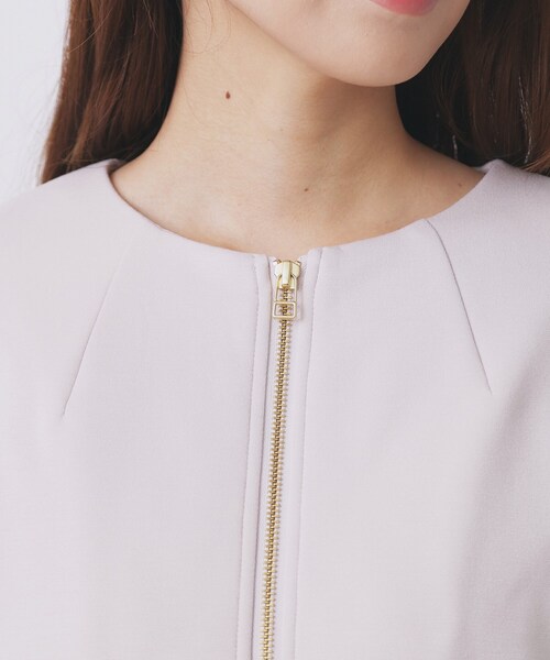 キルティング切替ノーカラーブルゾン【洗濯機OK】（ブルゾン）｜index