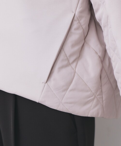 キルティング切替ノーカラーブルゾン【洗濯機OK】（ブルゾン）｜index