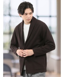 TAKA-Q（タカキュー）の「【ストレッチ 羽織り ボタン式】タカキュー 千鳥ジャガード ショールカーディガン（カーディガン/ボレロ・メンズ）」