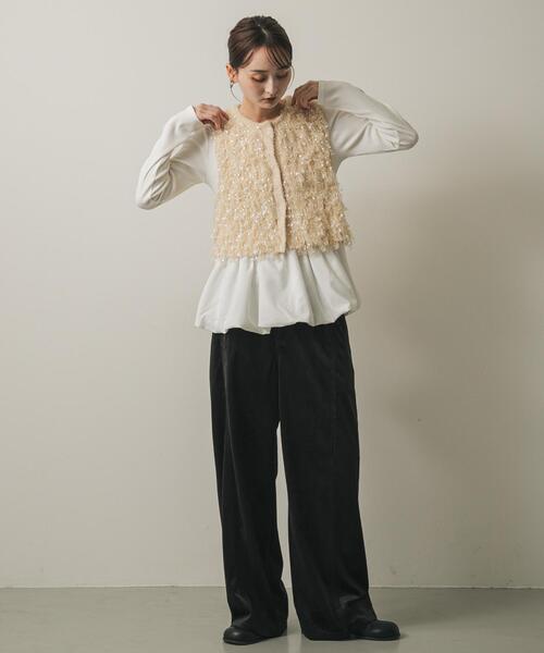 SENSE OF PLACE by URBAN RESEARCH（センスオブプレイスバイアーバンリサーチ）の「ソフトコーデュロイパンツ（その他パンツ・レディース・ブラウン/ブラック/アイボリー・MEDIUM/SMALL）」の8枚目の写真