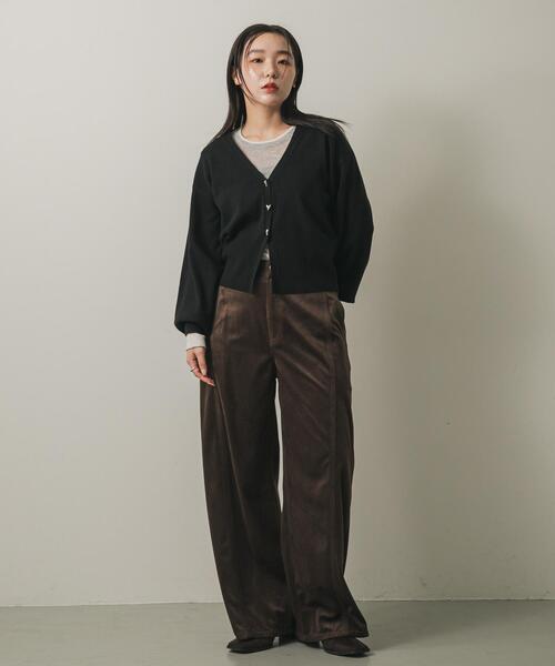 SENSE OF PLACE by URBAN RESEARCH（センスオブプレイスバイアーバンリサーチ）の「ソフトコーデュロイパンツ（その他パンツ・レディース・ブラウン/ブラック/アイボリー・MEDIUM/SMALL）」の15枚目の写真