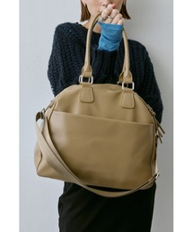 un/neu（アンノイ）の「ダブルジップラウンドボストン / 11inch（タブレット、iPad）対応（ボストンバッグ）」