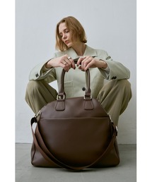 ◉スワッシュ ボストンバック【ブラウン】 UNISEX CITY LINE ボストンバッグ ベージュ