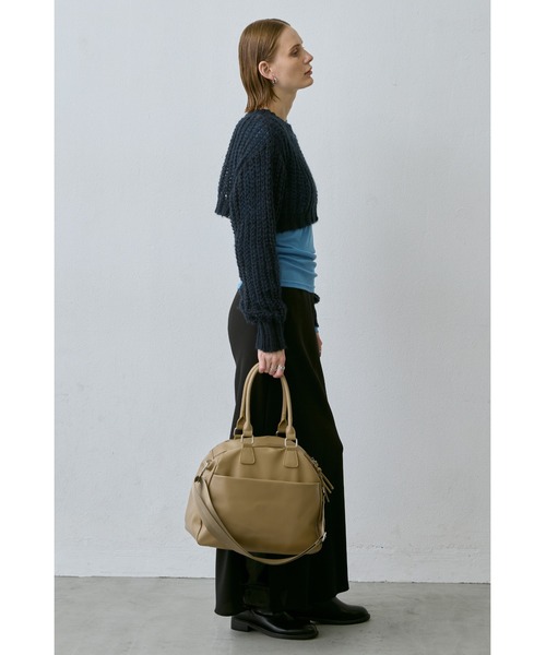 un/neu（アンノイ）の「ダブルジップラウンドボストン / 11inch（タブレット、iPad）対応（ボストンバッグ・レディース・ブラウン/ベージュ/ブラック・FREE）」の13枚目の写真