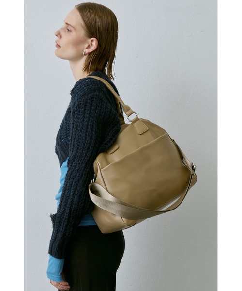 un/neu（アンノイ）の「ダブルジップラウンドボストン / 11inch（タブレット、iPad）対応（ボストンバッグ・レディース・ブラウン/ベージュ/ブラック・FREE）」の7枚目の写真