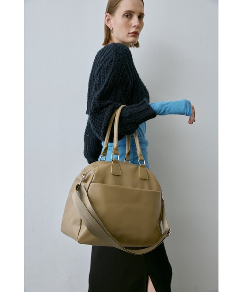 un/neu（アンノイ）の「ダブルジップラウンドボストン / 11inch（タブレット、iPad）対応（ボストンバッグ・レディース・ブラウン/ベージュ/ブラック・FREE）」の5枚目の写真