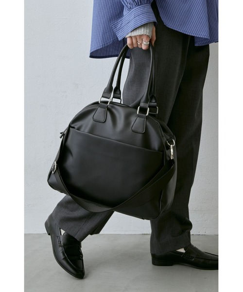 un/neu（アンノイ）の「ダブルジップラウンドボストン / 11inch（タブレット、iPad）対応（ボストンバッグ・レディース・ブラウン/ベージュ/ブラック・FREE）」の19枚目の写真