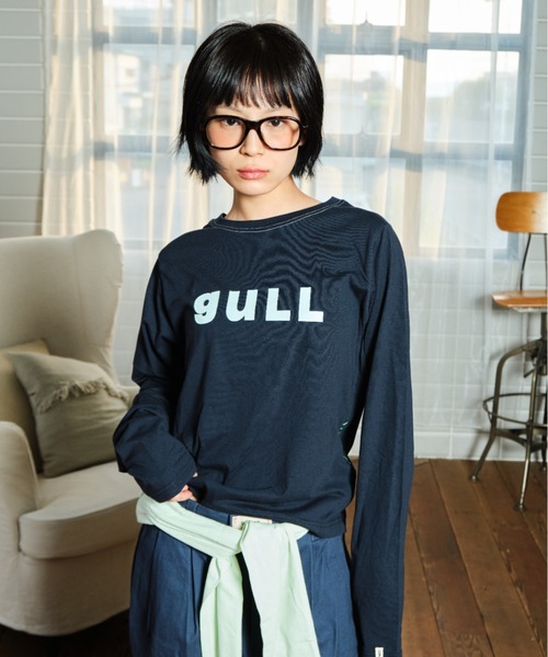 common gull products.（コモンガルプロダクツ）の「まなざしのあとのgull tee（Tシャツ/カットソー・レディース・ブラック系/ホワイト系/グレー系・SMALL/LARGE/MEDIUM）」の2枚目の写真