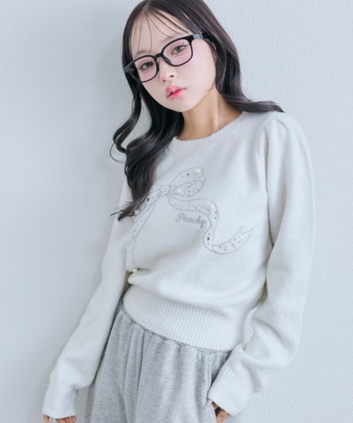 セール】キラキラリボンニット（ニット/セーター）｜OLIVE des OLIVE