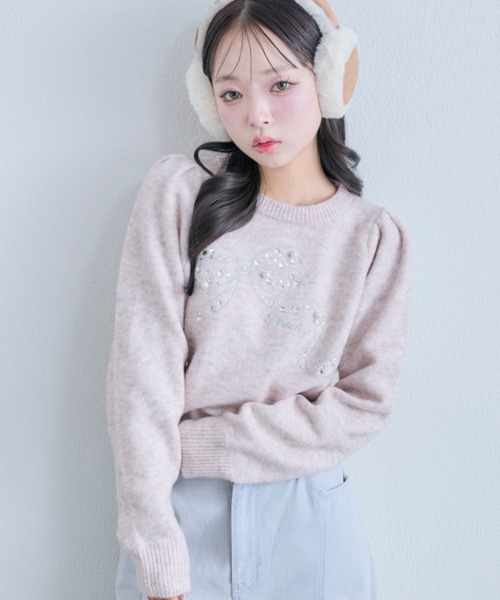 セール】キラキラリボンニット（ニット/セーター）｜OLIVE des OLIVE