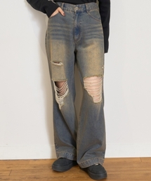 LOVETOXIC | 【LTXC】ダメージデニムワイドパンツ(その他パンツ)