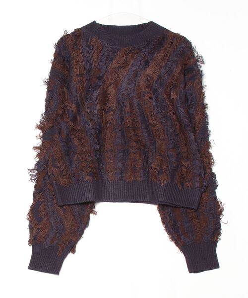 セール】MIXフリンジニットプルオーバー（ニット/セーター）｜Per sist