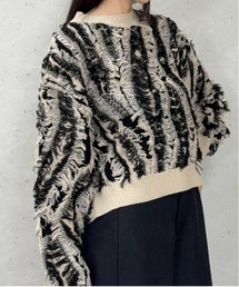 Per sist ence | MIXフリンジニットプルオーバー(ニット/セーター)