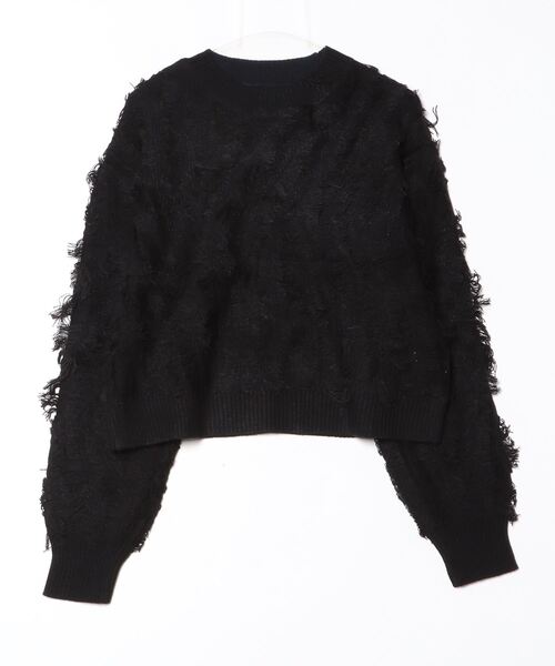 セール】MIXフリンジニットプルオーバー（ニット/セーター