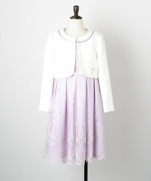 SHOO・LA・RUE（シューラルー）の「【セレモニー】レースワンピースセット（ワンピース・キッズ・パープル/サックスブルー・11/12/13）」の20枚目の写真