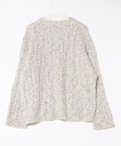 Lace Ladies(レースレディース)の「ケーブル編み カラーネップ オーバーサイズ ニット プルオーバー(ニット/セーター・レディース・ブラウン/グレー/アイボリー/グレイッシュベージュ・FREE)」の5枚目の写真