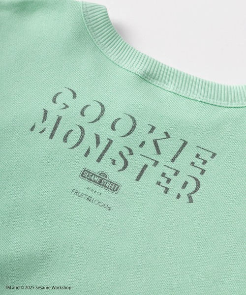 FRUIT OF THE LOOM（フルーツオブザルーム）の「【73】【Fruit of the Loom/フルーツオブザルーム】SESAMI STREETコラボ  キャラクターデザイン 裏毛スウェット（スウェット・メンズ・ブラック系その他/グレー/ブルー/ミント/パープル/ブラウン/アイボリー/ブラック・S/M/L）」の12枚目の写真