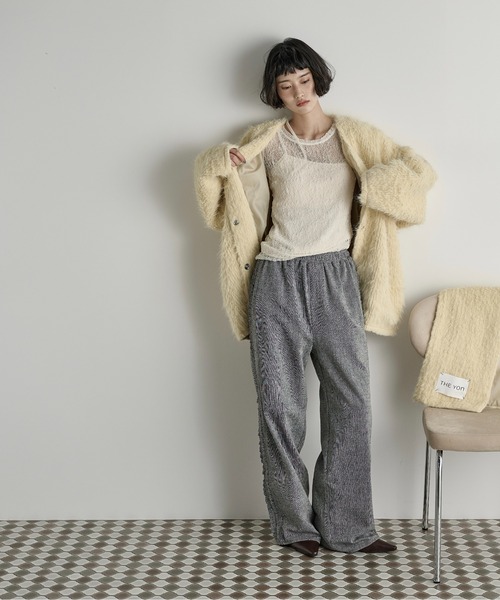 THE YOn(ザヨン)の「フリルラインツイードパンツ(その他パンツ・レディース・グレー/ブラウン・FREE)」の10枚目の写真