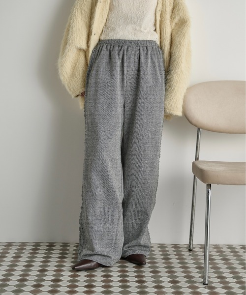 THE YOn(ザヨン)の「フリルラインツイードパンツ(その他パンツ・レディース・グレー/ブラウン・FREE)」の3枚目の写真
