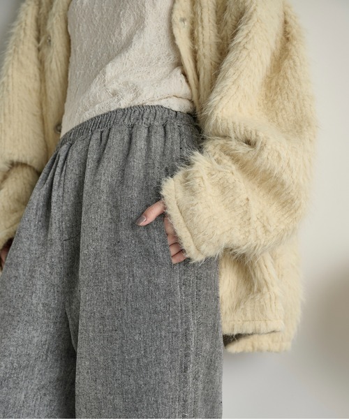 THE YOn(ザヨン)の「フリルラインツイードパンツ(その他パンツ・レディース・グレー/ブラウン・FREE)」の7枚目の写真