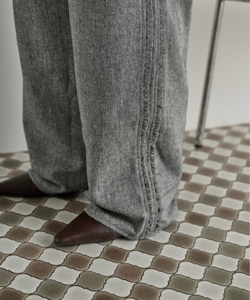 THE YOn(ザヨン)の「フリルラインツイードパンツ(その他パンツ・レディース・グレー/ブラウン・FREE)」の8枚目の写真