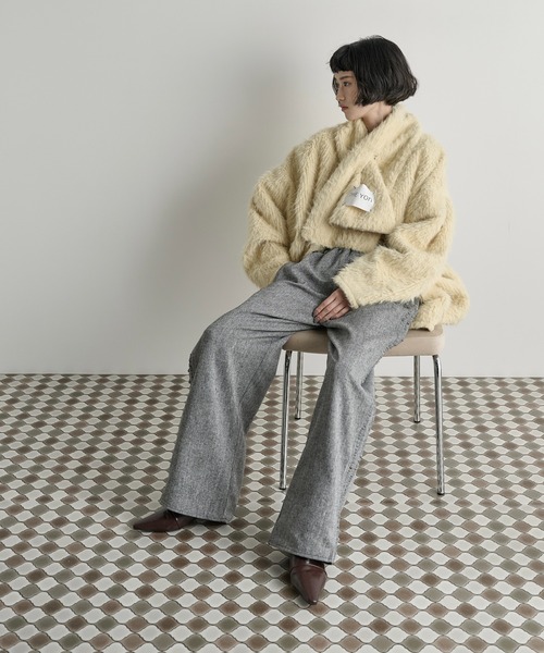 THE YOn(ザヨン)の「フリルラインツイードパンツ(その他パンツ・レディース・グレー/ブラウン・FREE)」の12枚目の写真