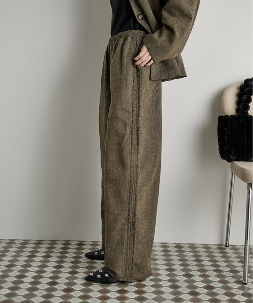 THE YOn(ザヨン)の「フリルラインツイードパンツ(その他パンツ・レディース・グレー/ブラウン・FREE)」の20枚目の写真