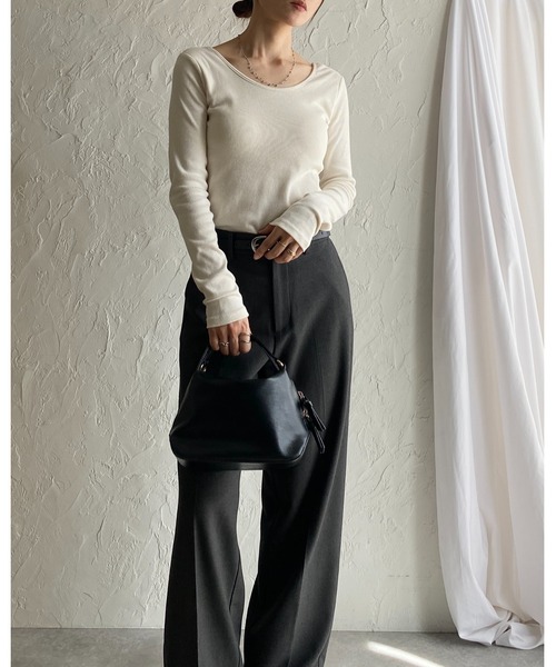 PoFF ボートネックトップス AZUL BY MOUSSY | ボートネックカットトップス (Tシャツ・カットソー