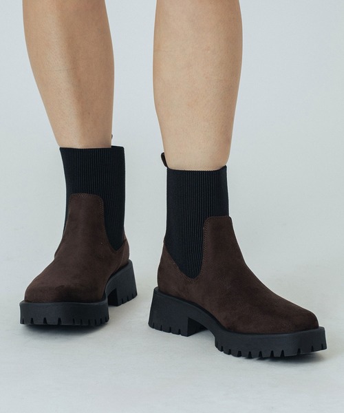 ROSE BUD（ローズバッド）の「STRETCH CHELSEA BOOTS（ブーツ・レディース・ブラック/ブラウン・38/37/36）」の9枚目の写真