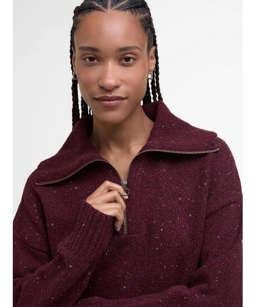 Barbour（バブアー）の「Lavensdale ハーフジップ ニット（ニット/セーター・レディース・ブラウン/レッド/ライトベージュ・6/8）」の19枚目の写真